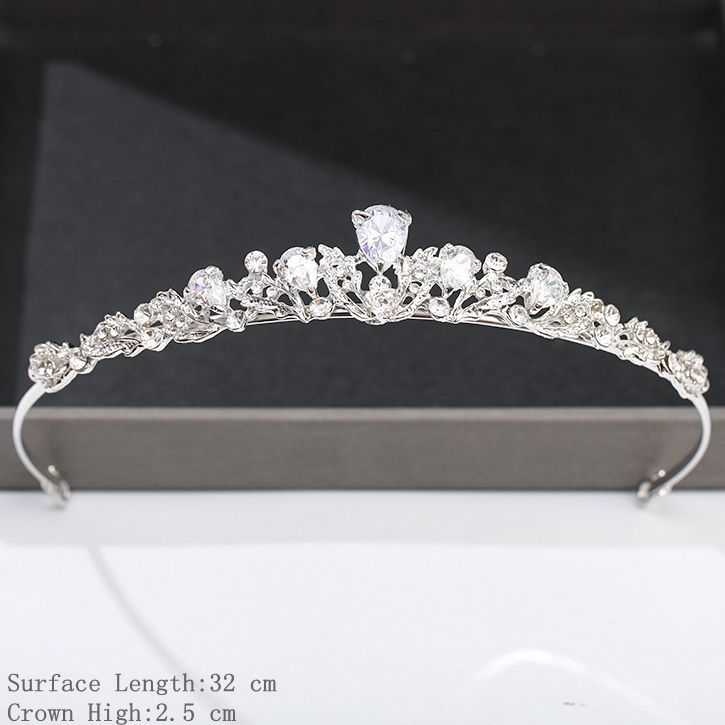 Silver Color Crown and Tiara Hair Accessories For Women Wedding Accessories Crown For Bridal Crystal Rhinestone Diadema Tiara