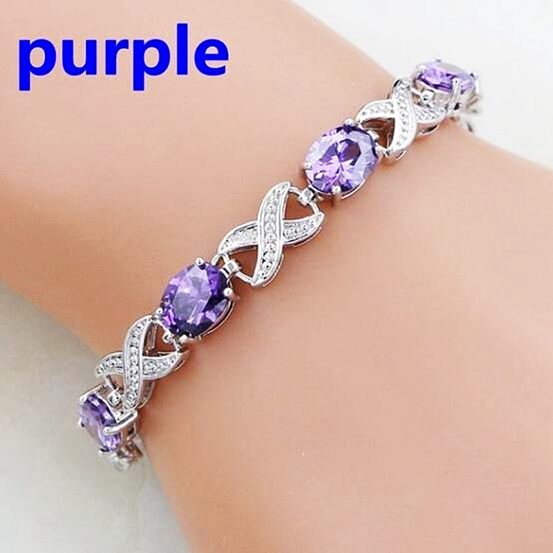 Women Delicate Crystal Zircon Tennis Bracelet for Women Elegant Banquet Party Jewelry