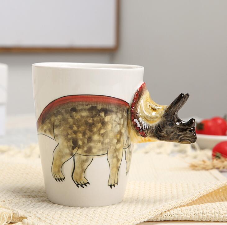 Hand-Painted 3D Animal Ceramic Coffee Cup: A Unique Birthday Gift and Special Occasion Present.