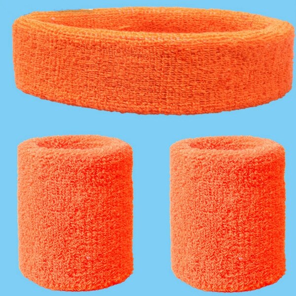 2Pcs Sport Wristbands + 1Pcs Headband Towel Sweatband Set For Yoga Basketball Tennis Fitness Run Head Band Wrist Brace Protector