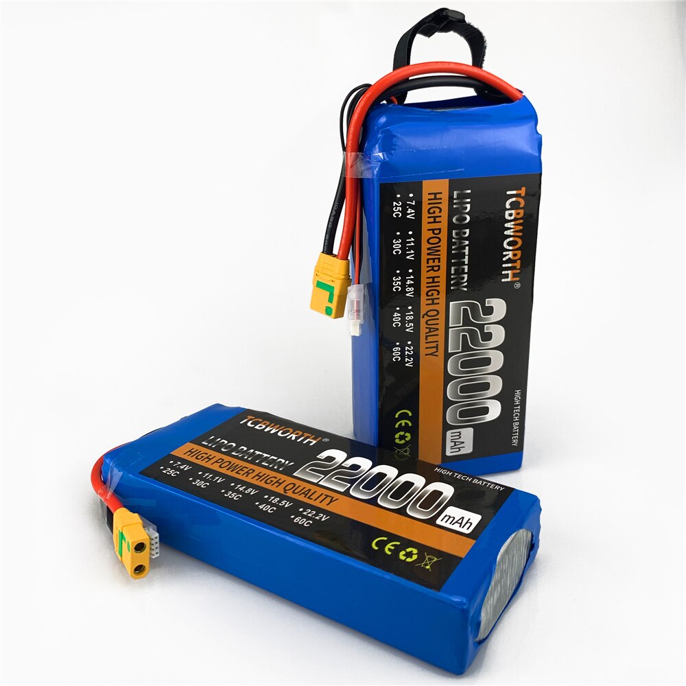 RC LiPo Battery 6S 22.2V 22000mAh 25C For RC Car Airplane Tank Drone Toy Models 6s RC Batteries Agricultural Aircraft LiPo