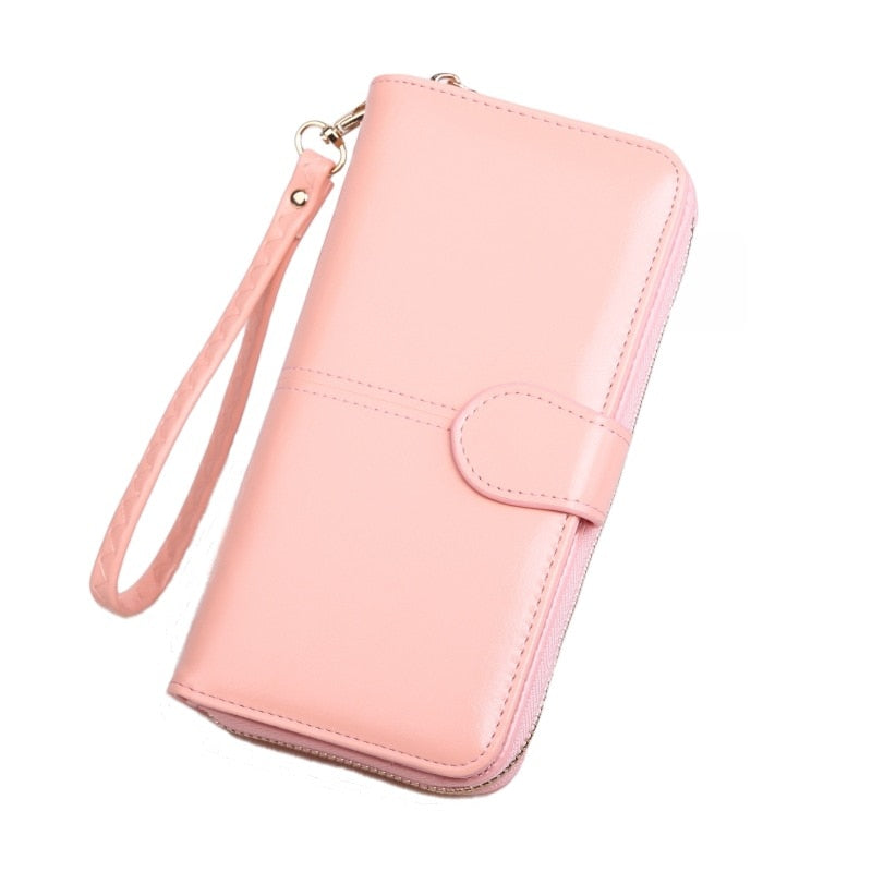 Pu Leather Women Wallets Women Purses Fashion Long Zipper Women's Wallet Money Coin Holder Female Long Purse Female Purse Zipper