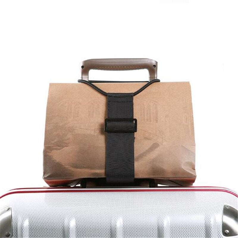 Luggage Belt Travel Bags Black Fixed Adjustable Straps Suitcase Multifunction Fixed Belt Carrier Strap Travel Bag Accessories