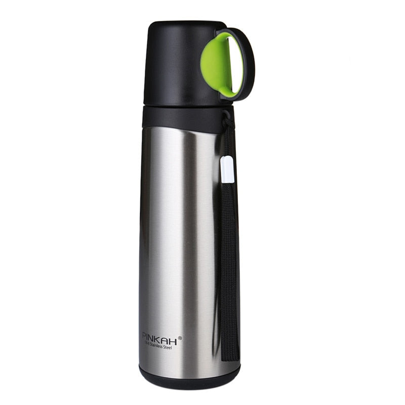 Stainless Steel Thermos Bottle: Your Perfect Travel Companion for Hot Coffee and Cold Drinks.