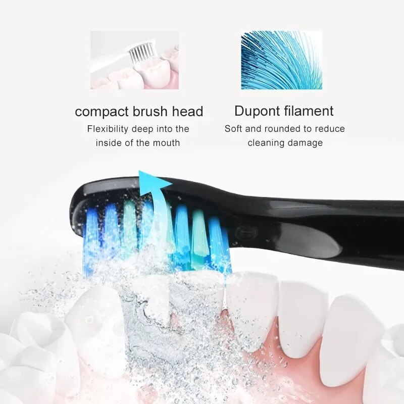 5pcs/set Seago Toothbrush Head for SG-507B/908/909/917/610/659/719/910/949/958 Toothbrush Electric Replacement Tooth Brush Head