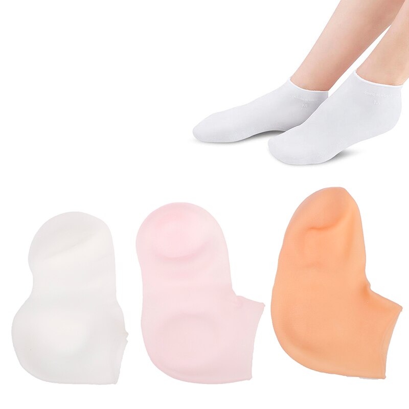 1Pair Feet Care Socks Spa Home Use New Silicone Moisturizing Gel Heel Socks Cracked Foot Skin Care Protectors Anti Cracking