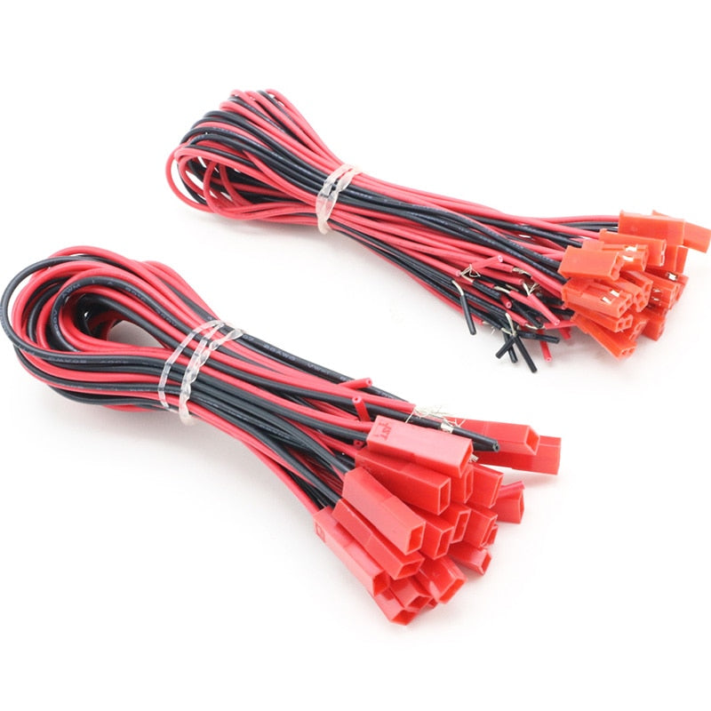 20pcs 100mm 150mm 200mm JST Male Female Connector Plug For RC Lipo Battery Car Boat Drone Airplane ( 10 pair )