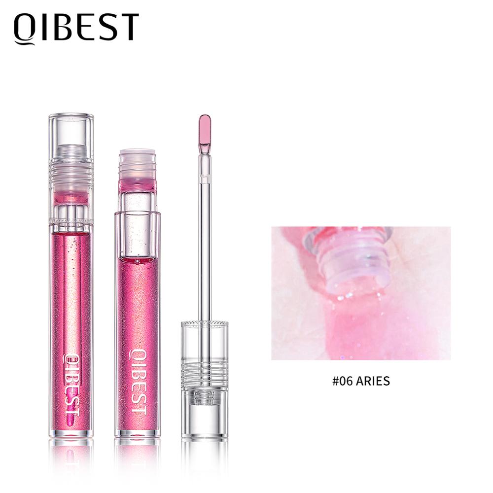 QIBEST Transparent Lip Gloss Plumping Lip Plumper Shimmer Glossy Moisturizing Lip Tint Nourise Mirror Lipgloss Base Natural