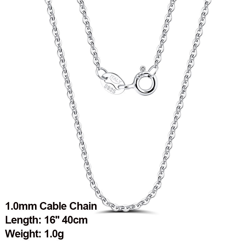 ORSA JEWELS Italian 925 Sterling Silver Side Chain Necklace with 2.0mm Ball Bead Sterling Silver Necklaces Chains Jewelry SC22