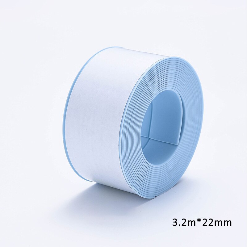 3.2mx38mm 22mm Windows Bath Tape Sealing Strip Pvc Kitchen Waterproof Wall Sticker Self-adhesive Seam Toilet Corner Tape Sealant