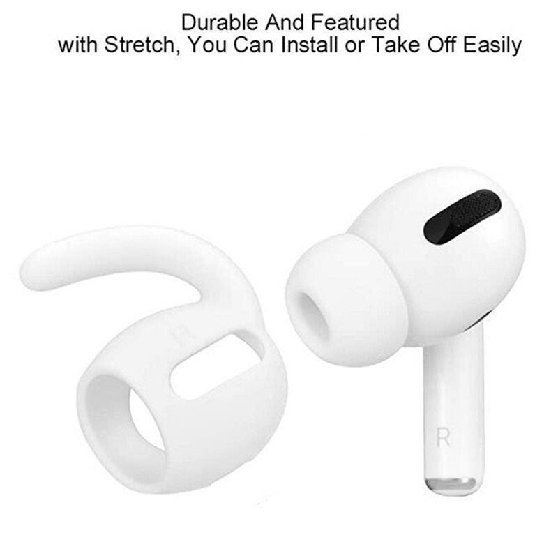 3 Pairs Silicone Ear Hooks for AirPods Pro,Earbuds Earpods Anti-Lost Ear Tips Ear Pads Cover for Apple AirPods Pro AirPods 3