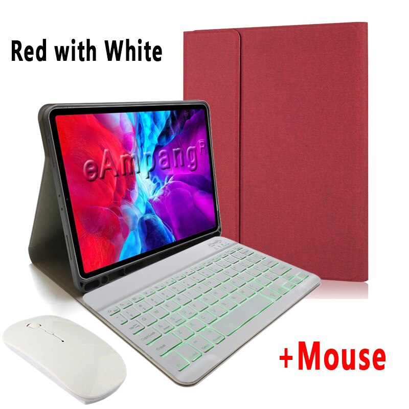 For iPad Pro 12.9 Keyboard Case Mouse Apple iPad Pro 12.9 2015 2017 2018 2020 2021 2022 English Russian Spanish Arabic Cover