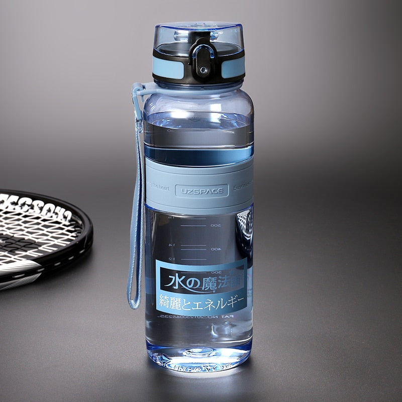 500/1000ML Sports Water Bottles BPA Free Portable LeakProof Shaker Outdoor Cold Juice Water Bottle Transparent Plastic Drinkware
