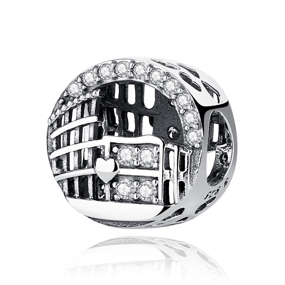 Original 925 Sterling Silver Charm Bead Travel London Bus Camera Suitcase Paris Charms Fit Pandora Bracelets Women Diy Jewelry