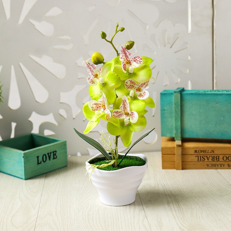 Five-headed Phalaenopsis Bonsai Creative Garden Decoration Artificial Potted Plants Magnolia Flower Artificial Flowers Orchid