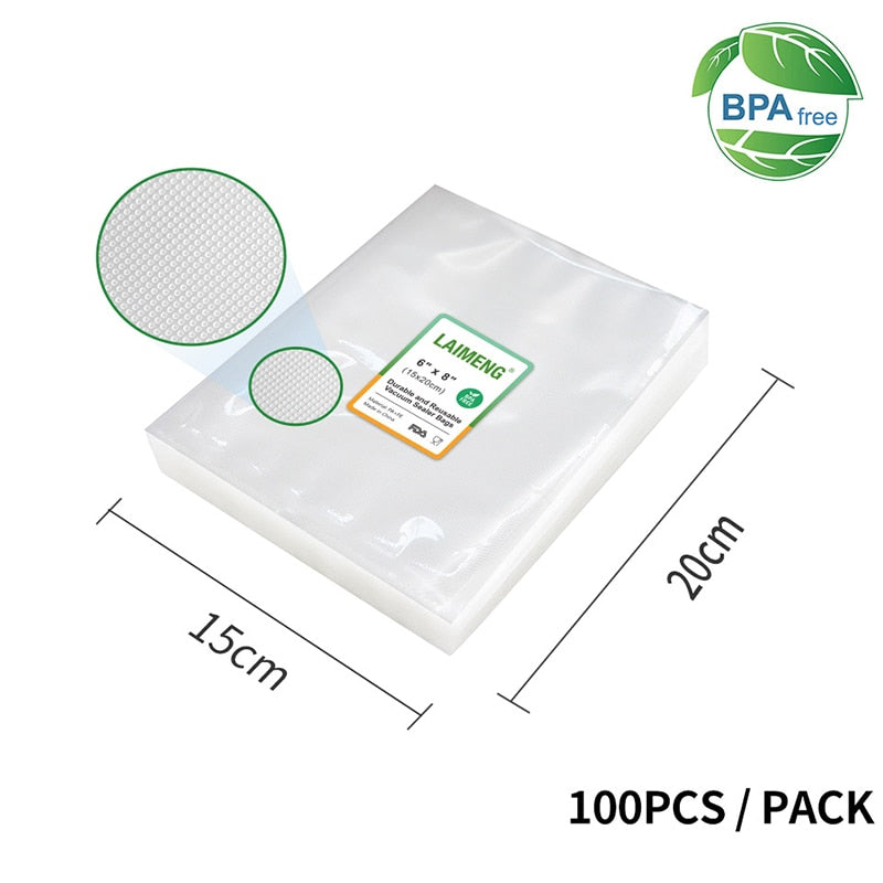 LAIMENG 50 Bags for Vacuum Packaging for Food Saver Vac Sealer Sous Vide Vaccume Pre-Cut Storage Bag For Vacuum Packer P105