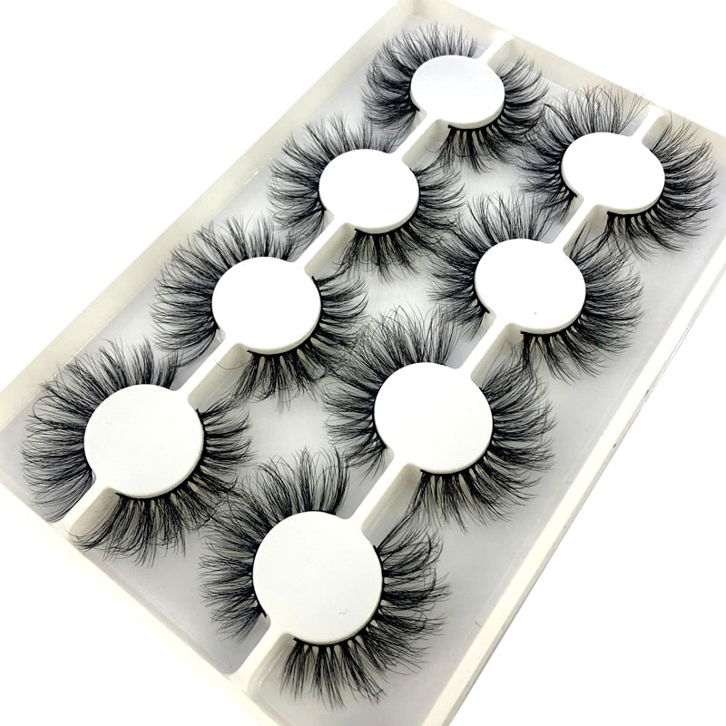 HBZGTLAD New 7/8 pairs 15-25mm natural 3D false eyelashes fake lashes makeup kit Mink Lashes extension mink eyelashes maquiagem