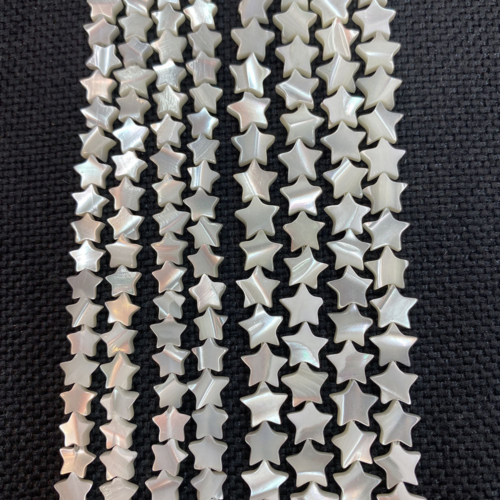 Natural Shell Beads Star-shaped Mother-of-pearl Beads for DIY Jewelry Making Necklace Bracelet Earring Accessories Size 6-12mm