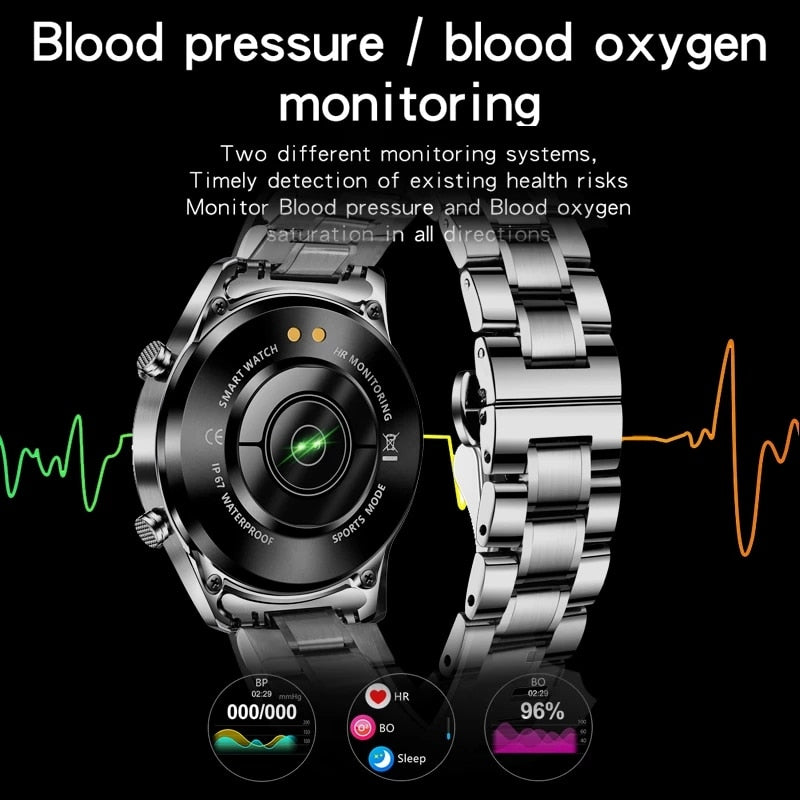 LIGE New Stainless Steel Digital Watch Men Sport Watches Electronic LED Male Wrist Watch For Men Clock Waterproof Bluetooth Hour