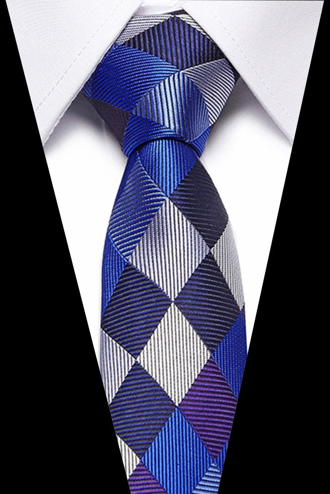 Luxury Wedding Ties 7.5cm Men's Classic Tie Silk Jacquard Woven Tie Set Business Necktie Accessories Men Necktie