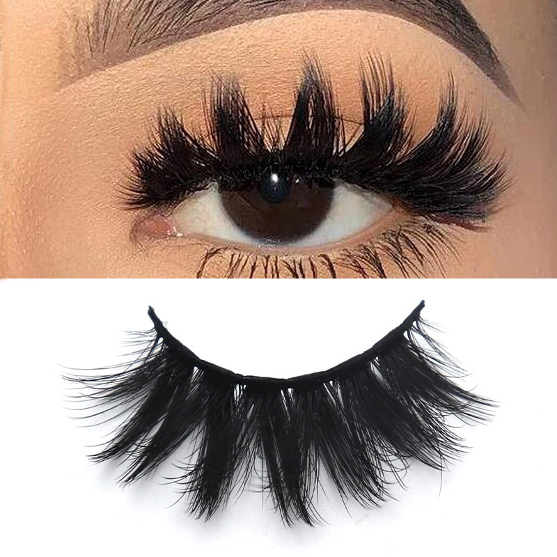 5/8 Pairs 20mm Mink Lashes 3D Natural False Eyelashes Fluffy Faux Mink Eyelashes Wispies Long Extension Eyelashes Pack Maquiagem