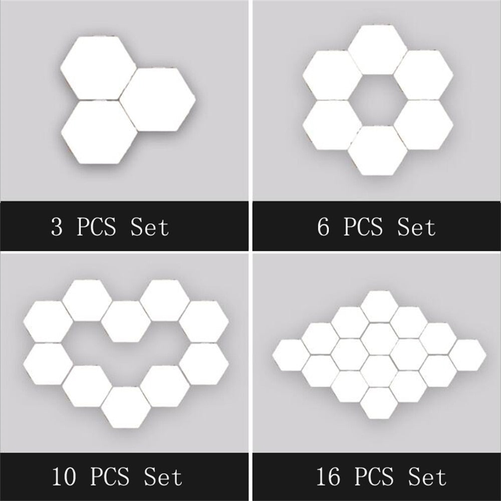 NEW Touch Sensitive Hexagonal Lamps Quantum Modular LED Night Light  Hexagons Creative Decoration Wall Lamp