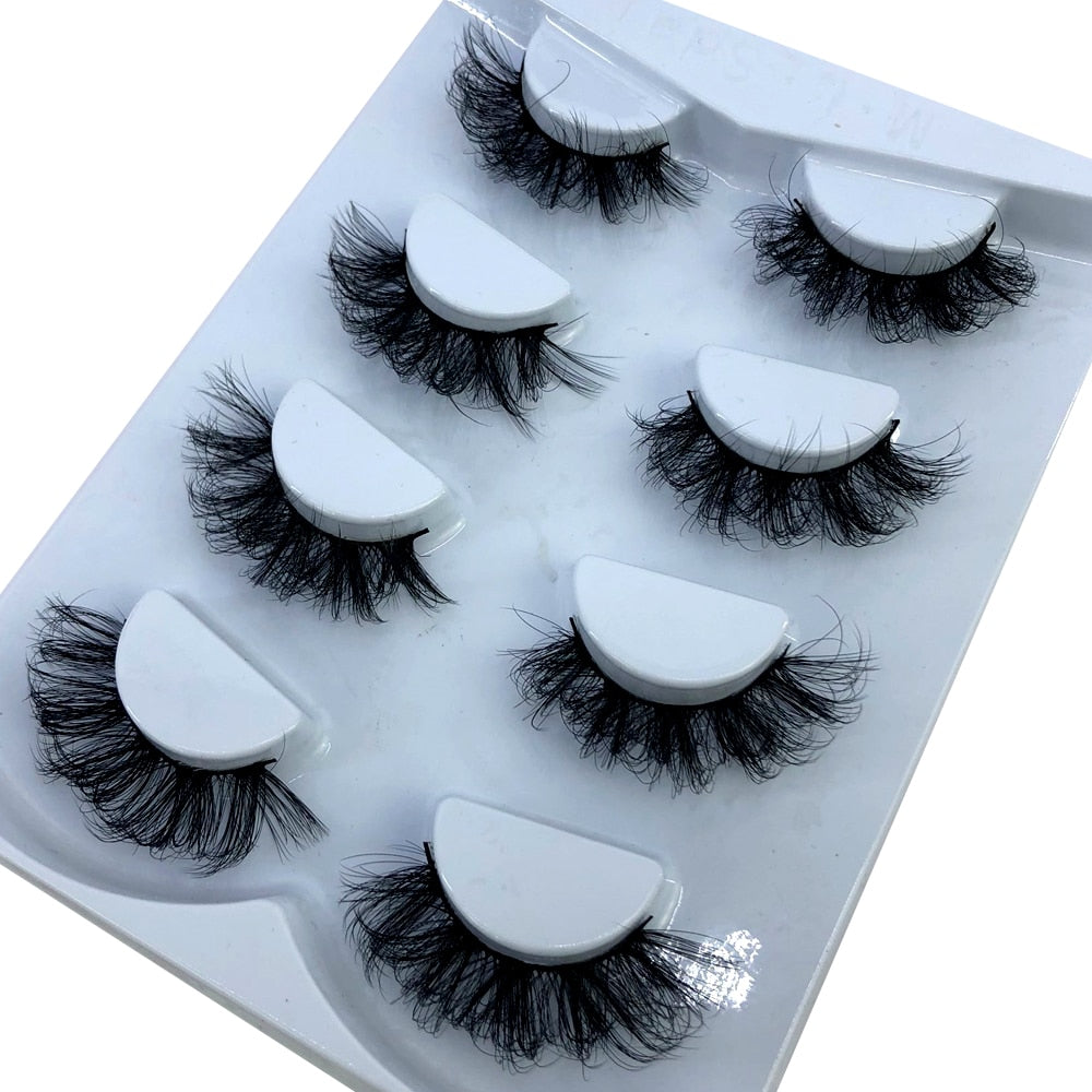 HBZGTLAD New 7/8 pairs 15-25mm natural 3D false eyelashes fake lashes makeup kit Mink Lashes extension mink eyelashes maquiagem