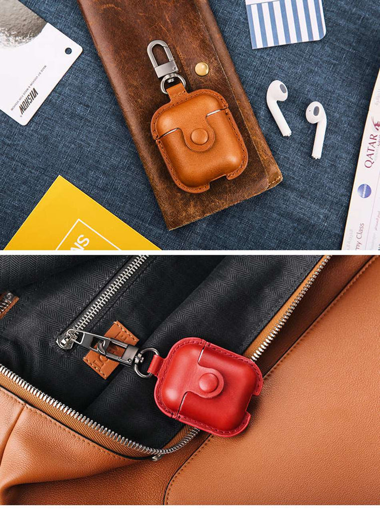 3D Headphone Case For Airpods Pro 3 Case Leather Luxury Genuine Cover For Apple Air Pods 2 1 Cases Earpods Earphone Bags Straps