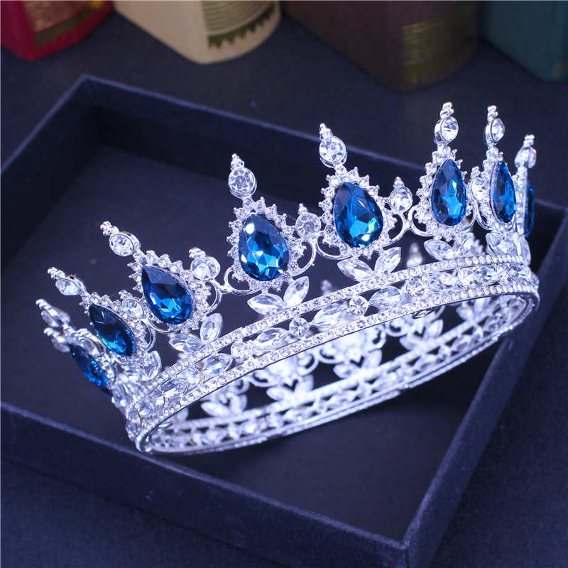 Crystal Queen King Tiaras and Crowns Bridal Diadem For Bride Women Headpiece Hair Ornaments Wedding Head Jewelry Accessories