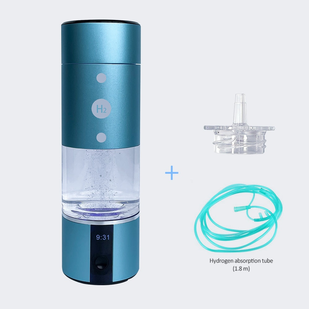 Max 5000ppb BlueVida Hydrogen Water Generator Up to DuPont SPE/PEM Dual Chamber NanoTech with LED Display Time Power and Inhaler