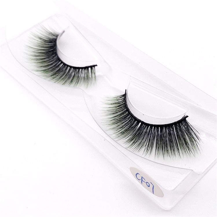 New 9D faux mink color lashes wholesale natural long fluffy individual dramatic colorful false eyelashes Makeup Extension Tools