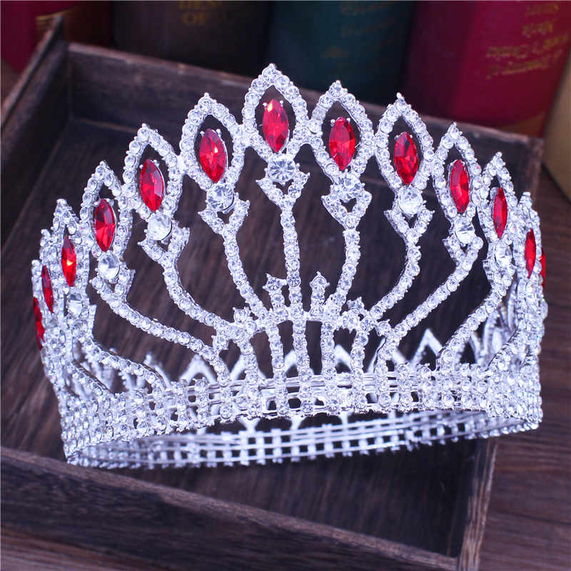 Crystal Queen Wedding Tiara Crown Bridal Pageant Hair Ornaments Baroque Diadem Headpiece Women Bride Head Jewelry Accessories