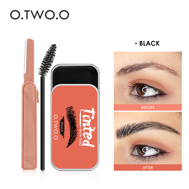 O.TWO.O Eyebrow Gel Wax Brow Soap 4 Color Tint Eyebrow Enhancer Natural Makeup Soap Brow Sculpt Lift Make-up for Women