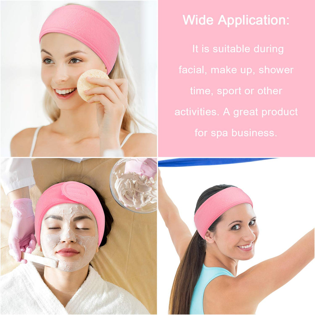 3pcs Adjustable Facial Headband with 1 Mask Brush Yoga Spa Bath Shower Makeup Wash Face Cosmetic Head Band Make Up Accessories