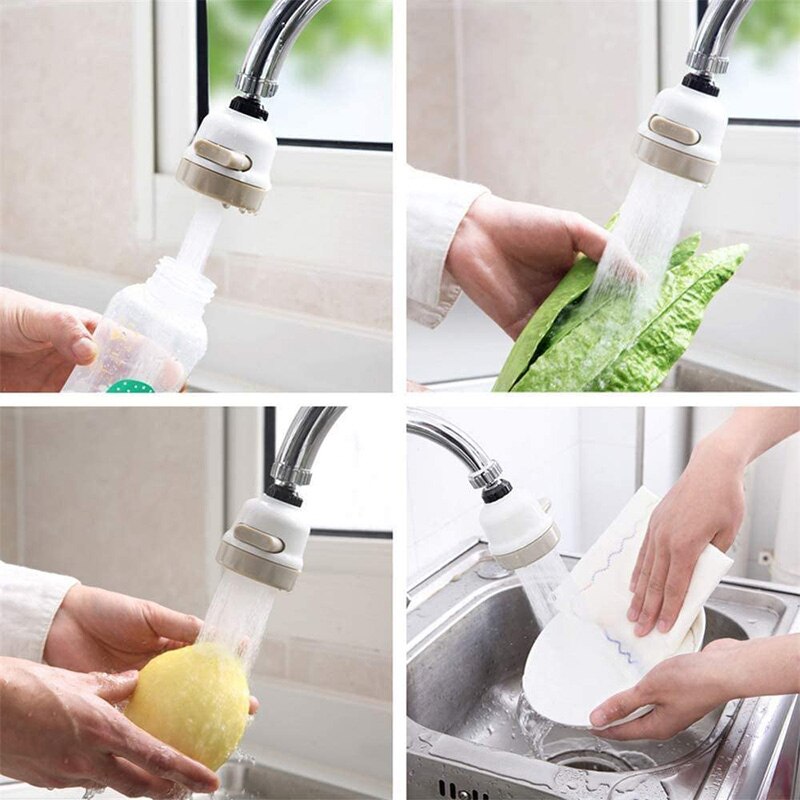 ZhangJi 3 Modes Faucet Aerator Water Saving High Pressure Filter Sprayer Nozzle 360 degree Rotate Diffuser Aerator Flexible