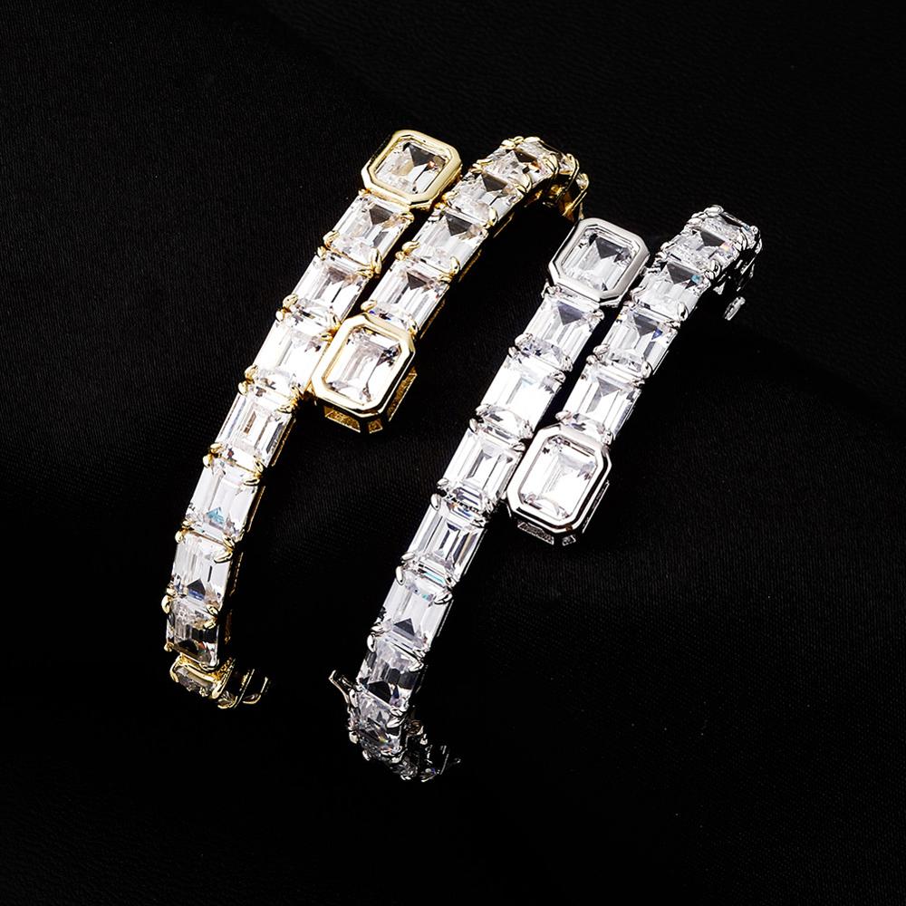 TOPGRILLZ 12mm Bracelet High Quality Iced Out Cubic Zirconia Women&#39;s Bracelet Hip Hop Fashion Charm Jewelry Gift For Men Women