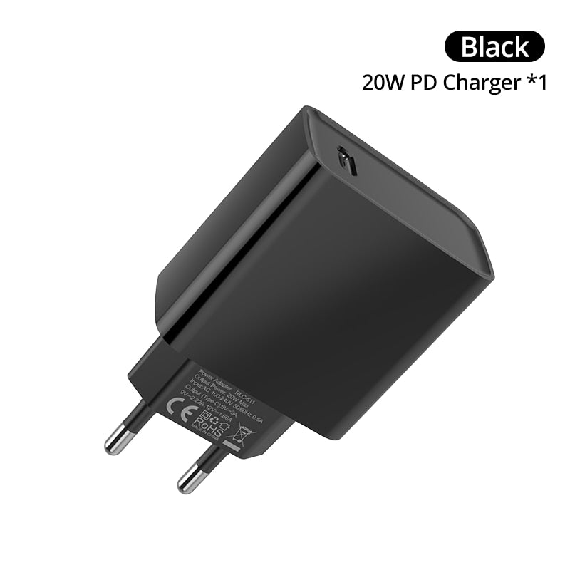 PZOZ USB Type C Charger 20W PD Fast Charging USB C Charger For iPhone 14 13 12 11 Pro Max Xs Xr X 8 Plus Mini iPad Wall Adapter