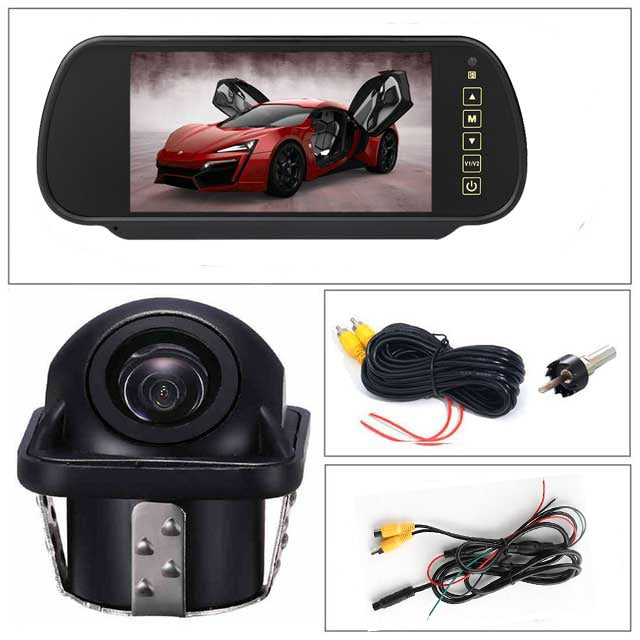 Reverse Parking System 7 inch TFT LCD Screen Car Monitor Rearview Backup Mirror with Night Vision Rearview Camera