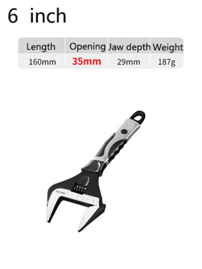 Adjustable Wrench Tool Large Opening Multifunctional Bathroom Board Moving Hand Universal Trap