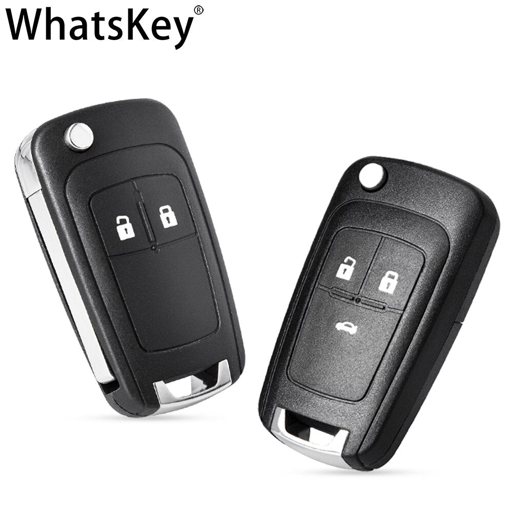 WhatsKey 2 Buttons Folding Car Key Shell Remote Flip Key Fob Case For Opel Vauxhall Astra H Insignia J Vectra C Corsa D Zafira G