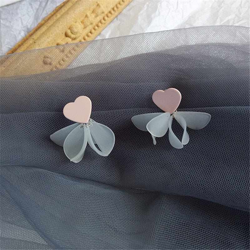 Fashion Trendy earrings flowers stud earrings for women Vintage creative temperament contracted woman stud earrings fine jewelry