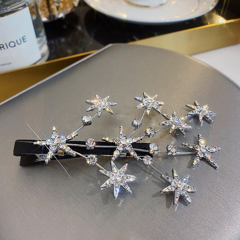 Korea Shiny Crystal Hair Clip Set Fashion Hair Accessories 2022 Trend For Women Girl Pearl Rhinestone Hairpin Side Clip For Hair