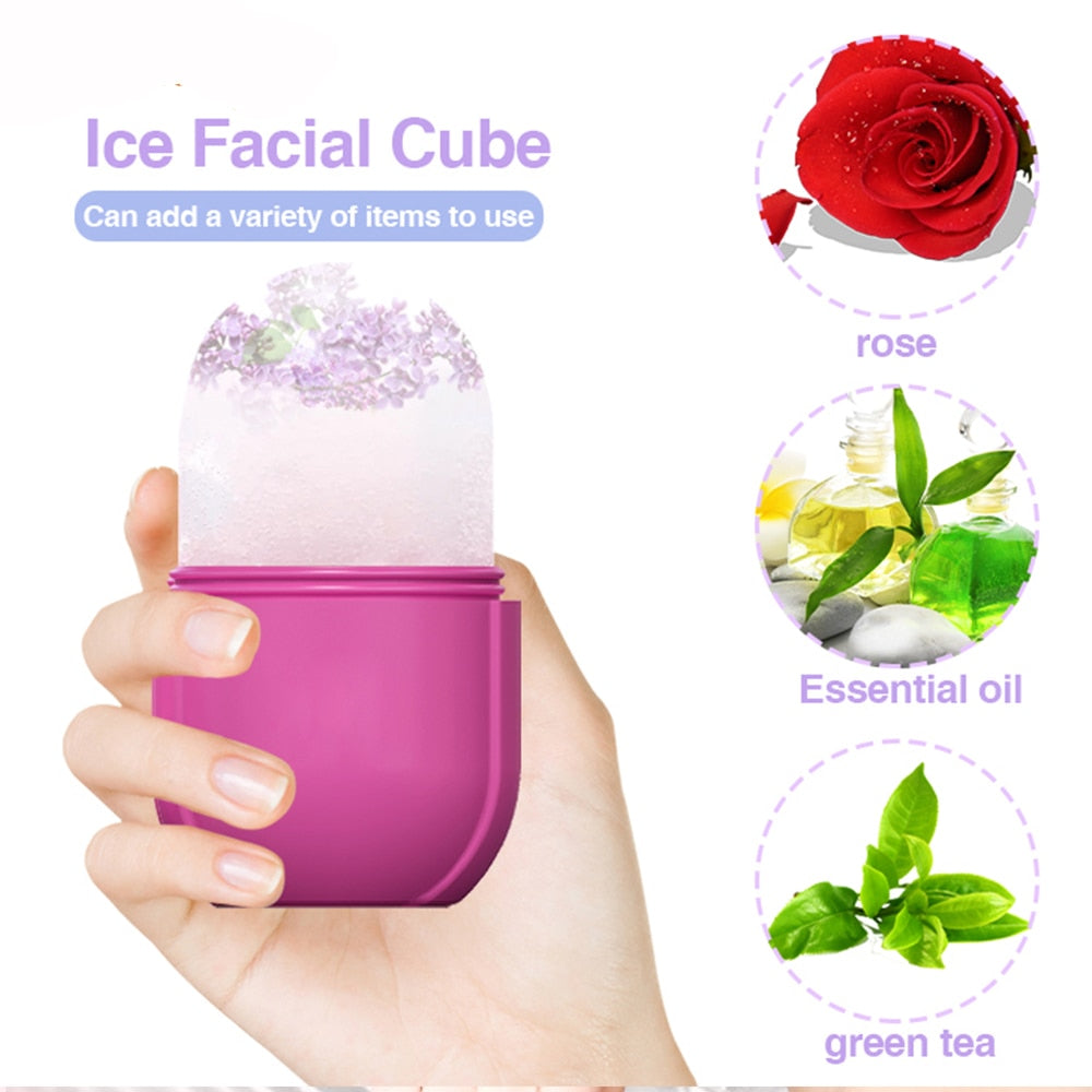 Skin Care Beauty Lifting Contouring Tool Silicone Ice Cube Trays Ice Globe Ice Balls Face Massager Facial Roller Reduce Acne