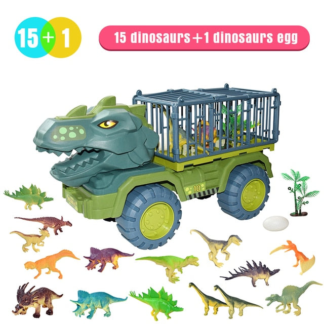 Dinosaur Vehicle Car Toy Dinosaurs Transport Car Carrier Truck Toy Inertia Vehicle Toy With Dinosaur Gift For Children