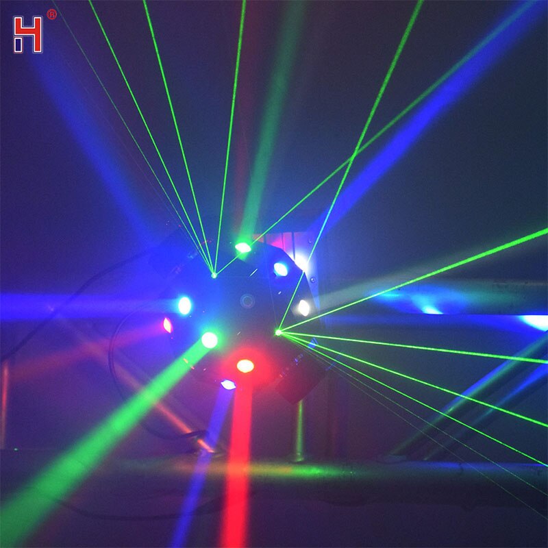 LED Laser Strobe Moving Head Ball DMX Projection 3In1 Rotating Stage Lighting PRO DJ Equipment Good For Dance Floor Bar Party