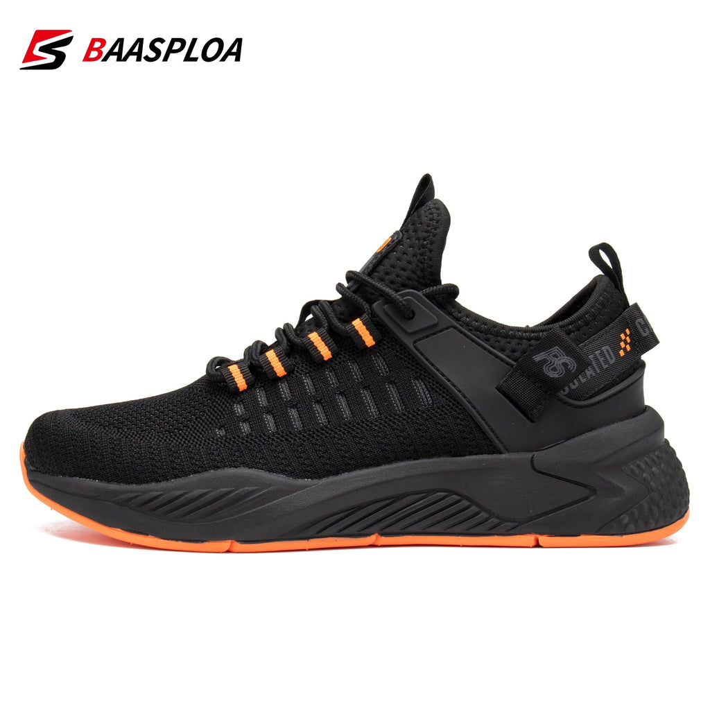 Baasploa 2023 Men Running Shoes Non-slip Shock Absorption Sneaker Lightweight Tennis Shoe Waterproof Man Breathable Casual Shoes