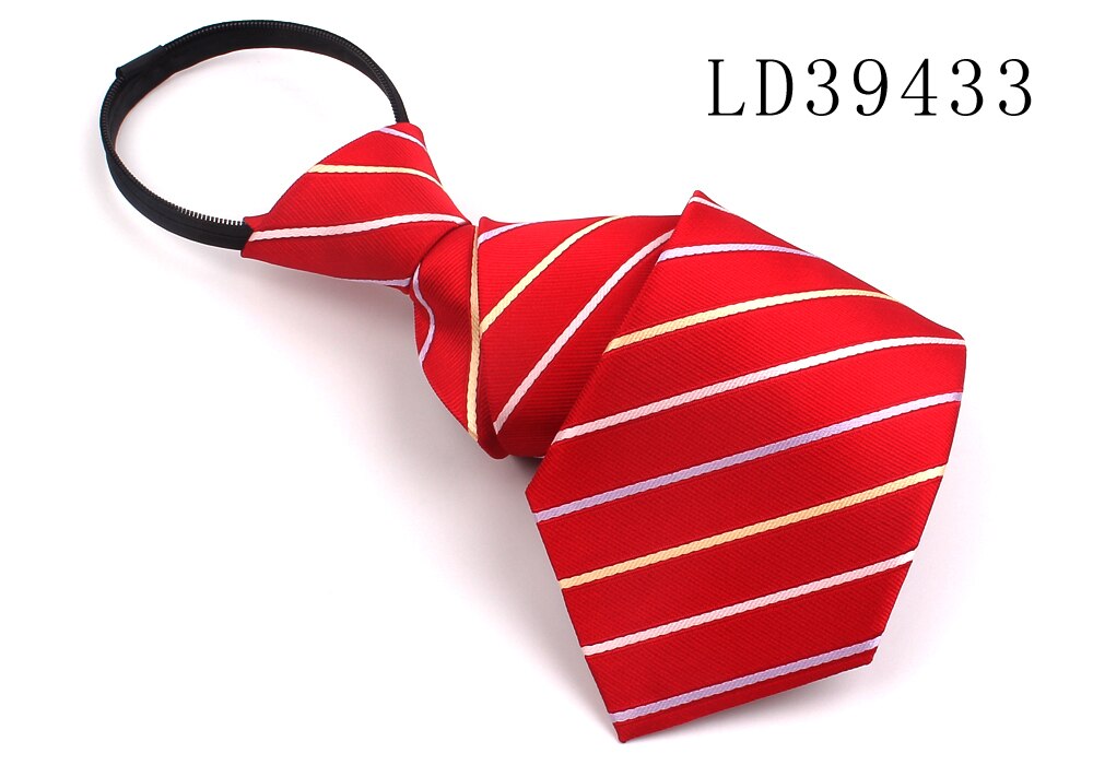 Zipper Tie For Men Women Classic Skinny Neck Tie For Wedding Casual Plaid Mens Neckties Suits Striped Neck Ties Jacquard Cravat