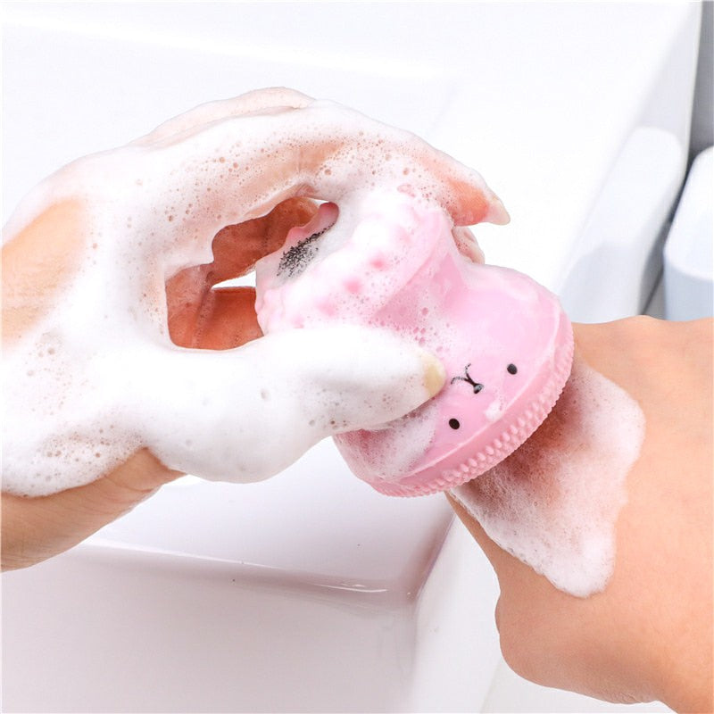 Facial Cleansing Brushes Silicone Cute Octopus Facial Cleanser Pore Cleanser Exfoliator Face Scrub Washing Brush Skin Care Tools