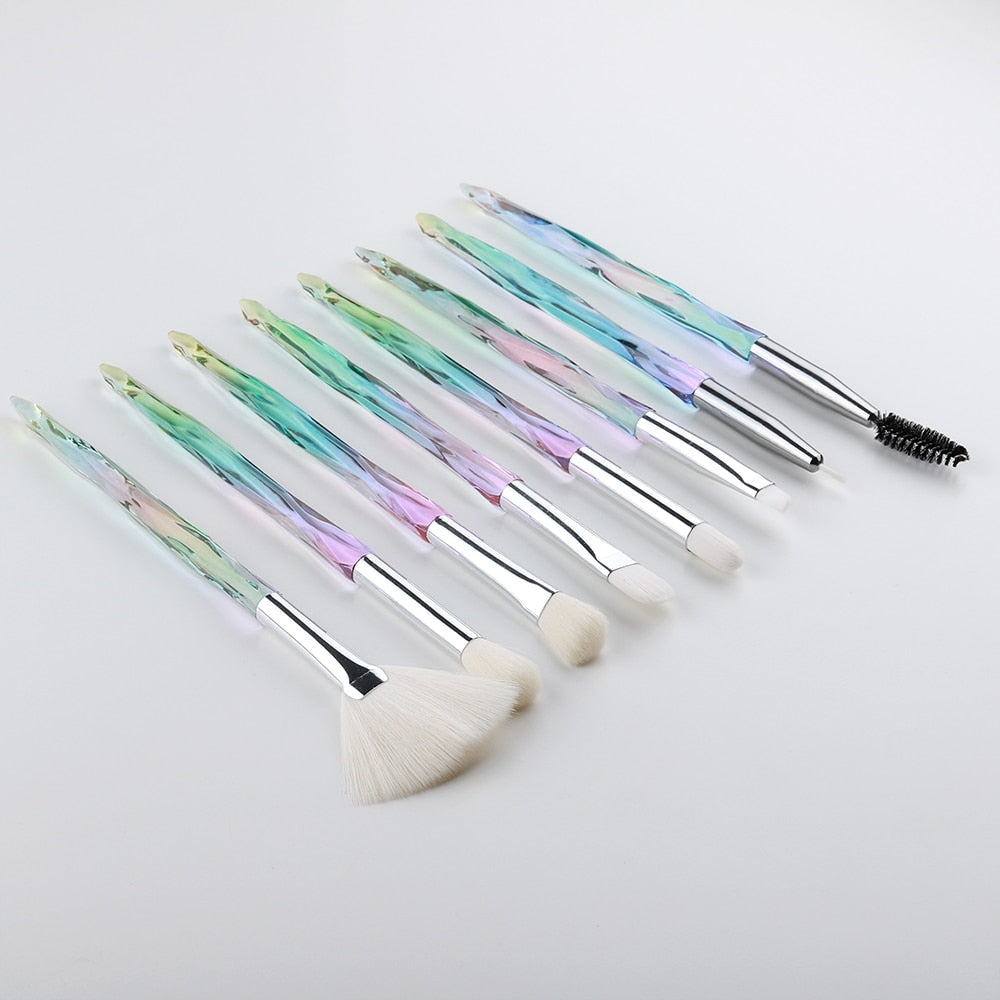 FLD Eye Brush Diamond Makeup Brushes Set Eye Shadow Lip Eyebrow Brushes High Quality Professional Lip Eyeliner Tools