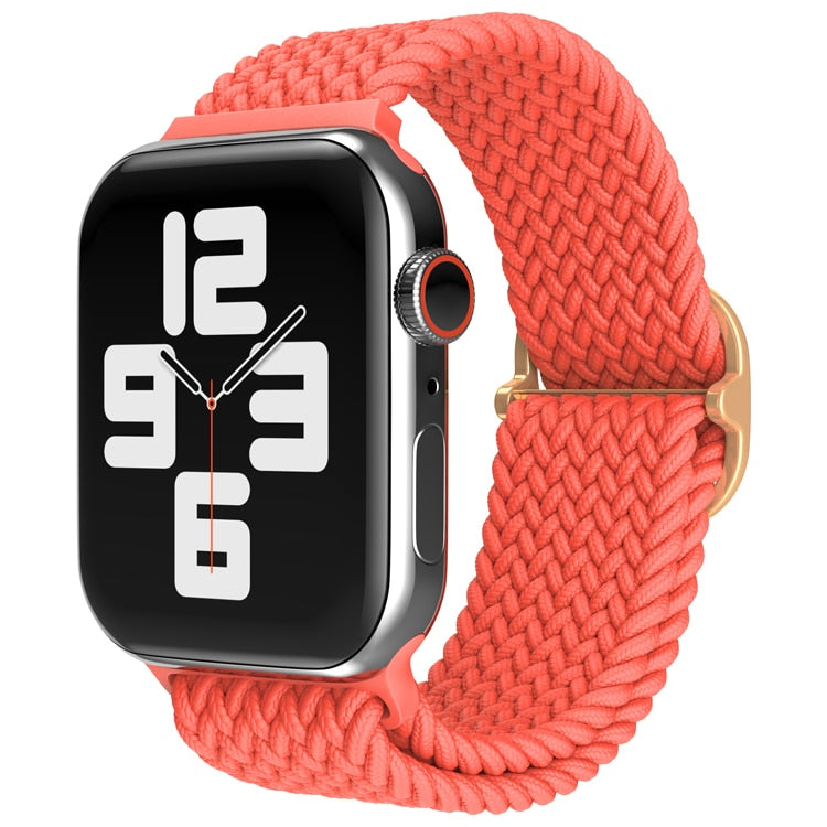 Nylon Braided Solo Loop Strap for Apple Watch Band 38mm 40mm 42mm 44mm Sport Elastics Wristband for iWatch Series 6/5/4/3/2/1/SE